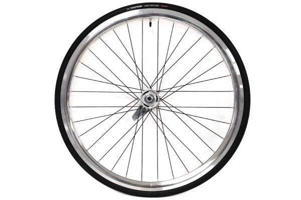 Roue Arrière Rétropédalage Santafixie 30mm + Chambre à air + Pneu Argent