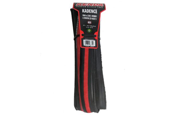 Cubierta Kenda Kadence R2C 700x23c Negro/Rojo