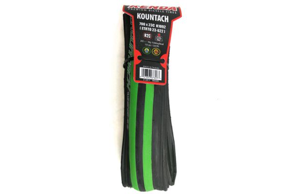 Cubierta Kenda Kountach R2C 700x23c Negro/Verde