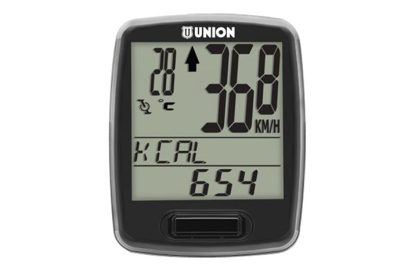 Union 12 Functions Wireless Cycle Computer - Black