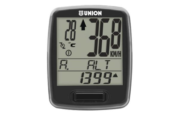 Union 7 Functions Wireless Cycle Computer - Black