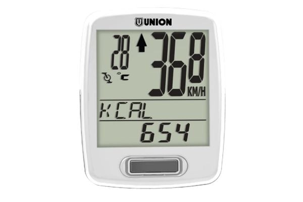 Union 12 Functions Wireless Cycle Computer - White