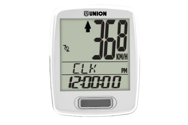 Union 7 Functions Wireless Cycle Computer - White