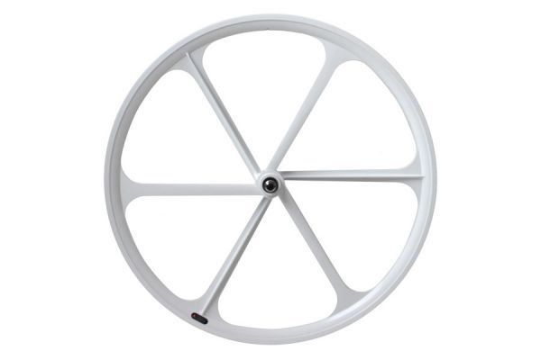 Teny Rim Six Spoke Fixed Gear Voorwiel - Wit