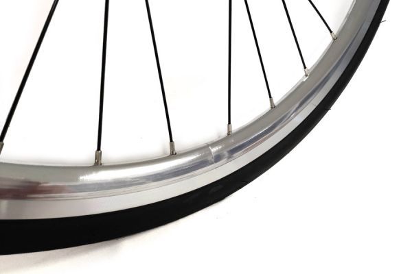 Roue Arrière Rétropédalage Santafixie 30mm + Chambre à air + Pneu Argent