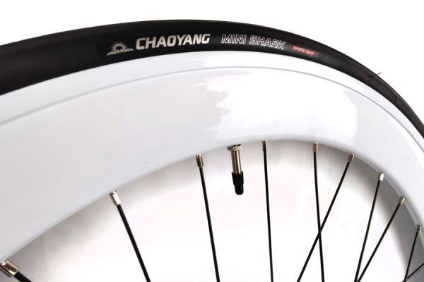 Santafixie 60mm Coaster Brake Rear Wheel + Inner Tube + Tire - White