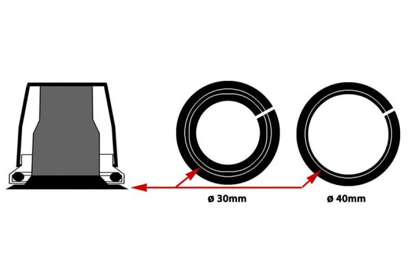 B220 Geïntegreerde Toelopend Balhoofd met Adapter