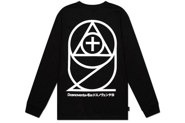 Dosnoventa TEN LS lange mouw T-shirt - Zwart 