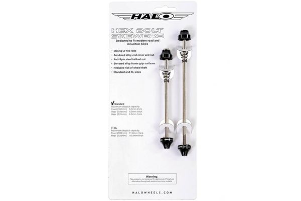 Halo Hex Key Road racing Skewers - Black