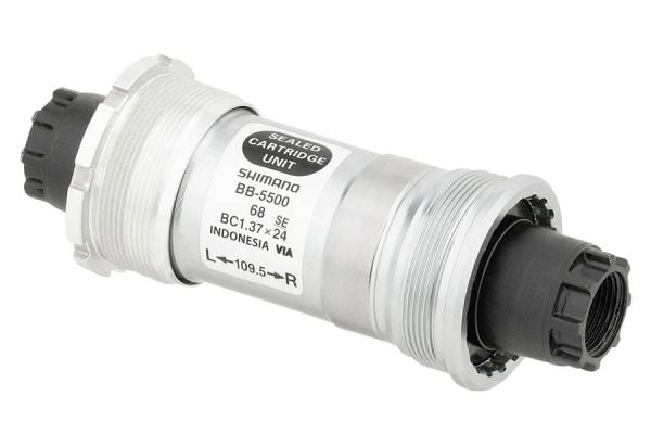 Boîtier de pédalier Shimano BB-5500 109,5 mm BSA Argent