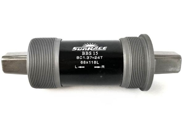 Eje de Pedalier SunRace BBS15 Rosca Inglesa BSA 118mm