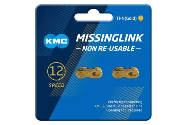 Eslabón de cadena KMC 12NR Ti-N 12V 2 Unidades Oro