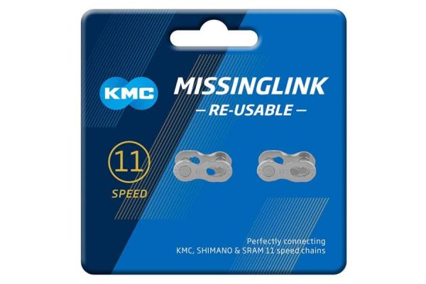 Maillon de chaîne KMC Missinglink 11 11V 2 unités Argent