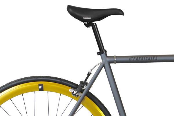 FabricBike Original Single Speed Bicycle - Graphite & Gold