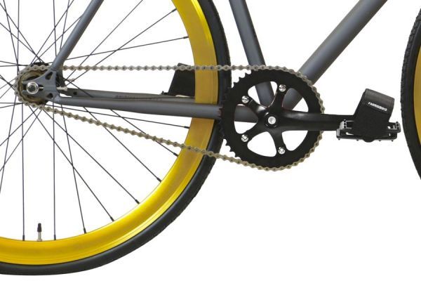 FabricBike Original Single Speed Bicycle - Graphite & Gold