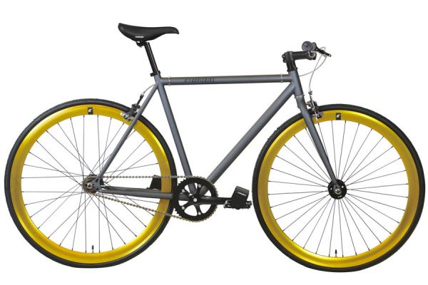 FabricBike Original Single Speed Bicycle - Graphite & Gold