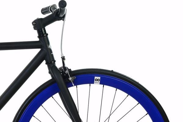 FabricBike Fixie / Singlespeed Fahrrad - Matte Black & Blue