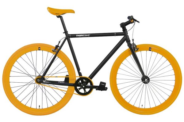 Bicicletta Fixie FabricBike Matte Black & Orange