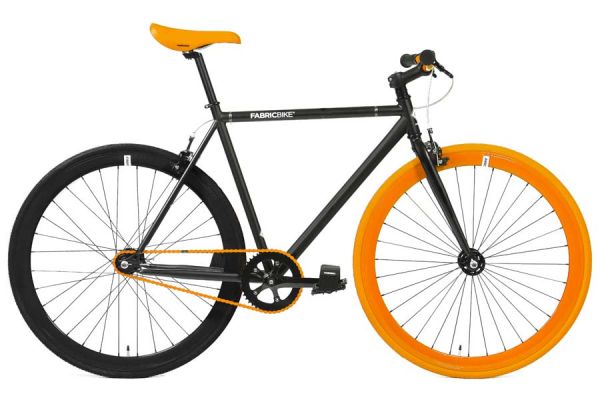 Bicicleta Fixie FabricBike Original Matte Black & Orange 2.0