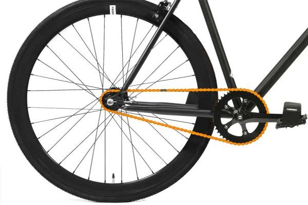 FabricBike Matte Black & Orange 2.0 Fixie Bike