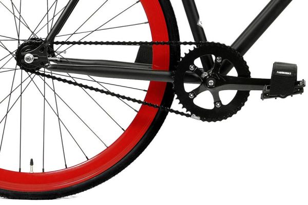 Bicicletta Fixie FabricBike Matte Black & Red