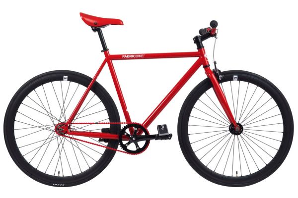 FabricBike Fixie / Singlespeed Fahrrad - Red & Matte Black