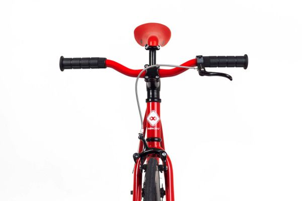 FabricBike Single Speed Bicycle - Red & Matte Black