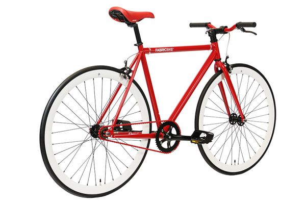 FabricBike Fixie / Singlespeed Fahrrad - Red & White