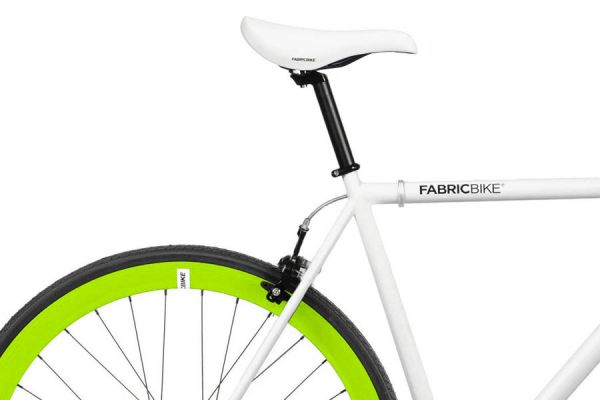 FabricBike Single Speed Bicycle - White & Green