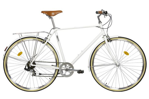 FabricBike City Classic 7 Speed Bicycle - Matte White