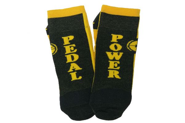 Rueda Festival Pedal Power Cyclist Socks - Black/Yellow