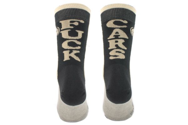 Rueda Fuck Cars Socken - schwarz/grau