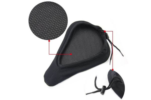 Eltin Gel Adjustable Saddle Cover - Black