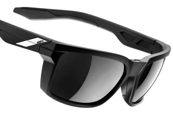 100% Daze Cykelbriller Soft Tact Black Smoke Lens