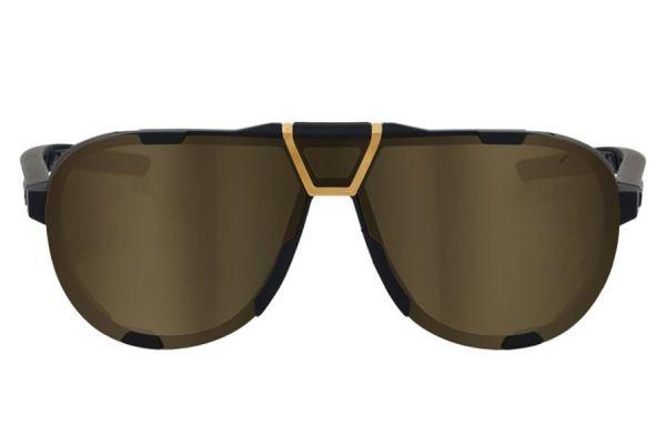 Gafas 100% Westcraft Soft Tact Negro Lente Espejada Oro