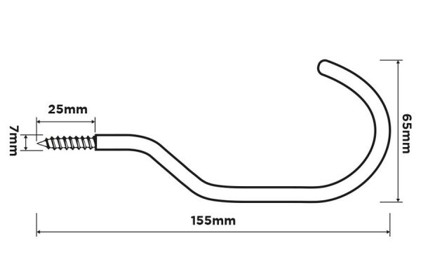 OXC Fahrradhaken Wand Schwarz