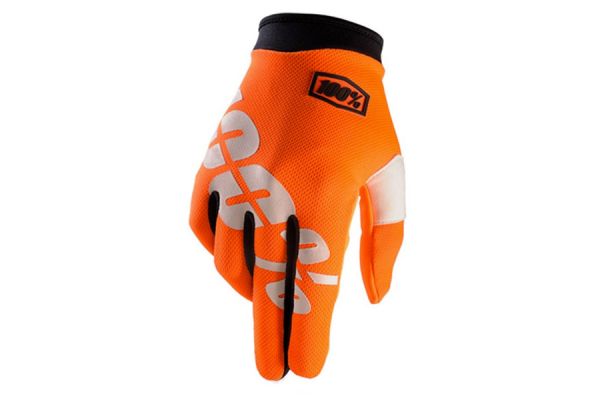 100% iTrack Handschuhe - orange/weiß