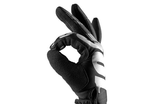 100% Brisker Cycling Gloves - Black/Grey