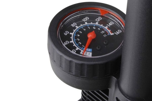 Eltin Plastic Gauge floor pump - Black