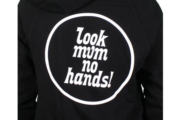 Sudadera con capucha Look Mum No Hands! Negro