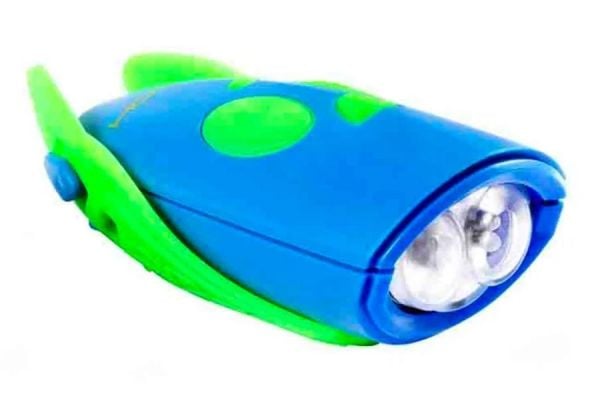 Hornit Mini Front Light + Bell - Green/Blue