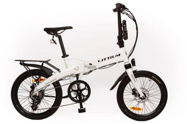 Bicicletta elettrica pieghevole Littium Ibiza Dogma 04 10,4AH Bianco
