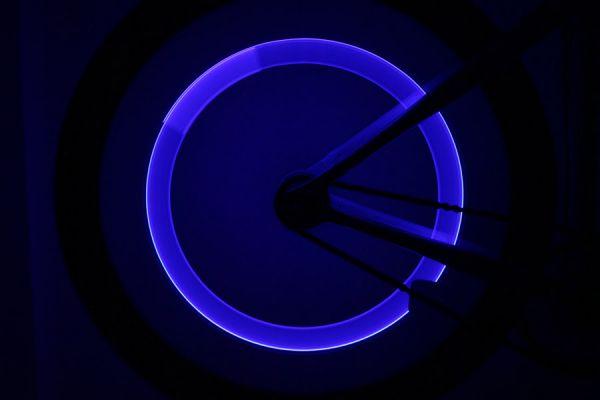 Bicycle LED Wheel Tyre Valve Cap Light - Blue