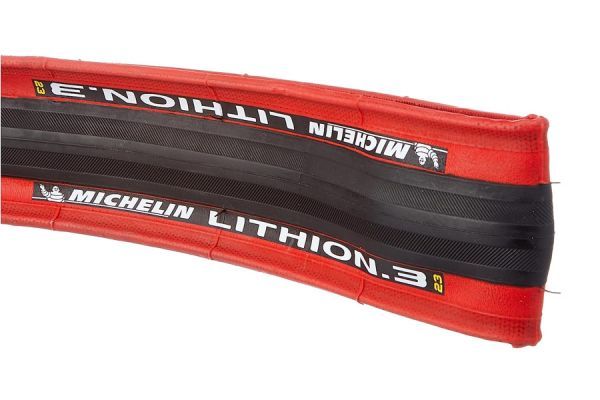 Michelin Lithion 3 Folding Tyre Red