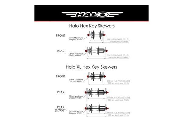 Halo Hex Key Road racing Skewers - Gold