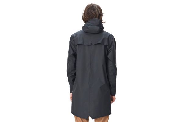 Rains Long Jacket Fietsjas - Zwart