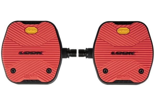 Look Geo City Grip Platform Pedals - Red