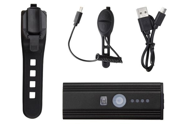 Fanale anteriore + Campanello Bici Eltin 350 USB con telecomando