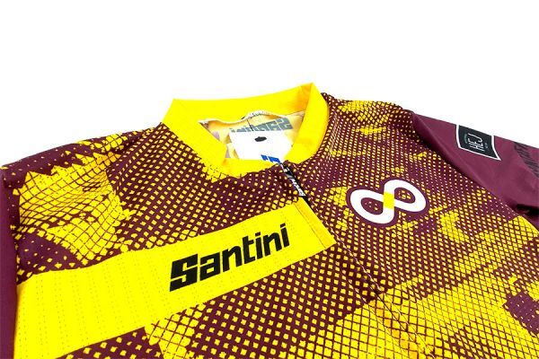 Santini One Life Cycle Team Jersey - Garnet/Yellow