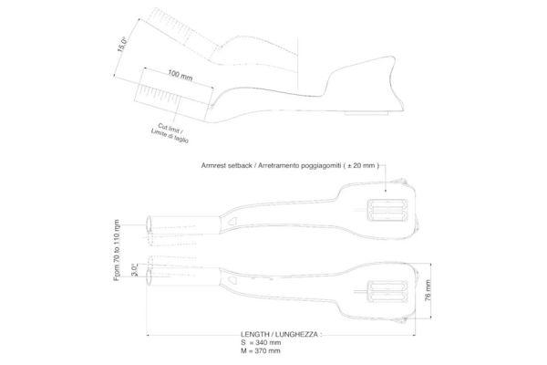 Extensiones Manillar Deda Jet Two Clip-On 31.7 mm 340 mm Negro